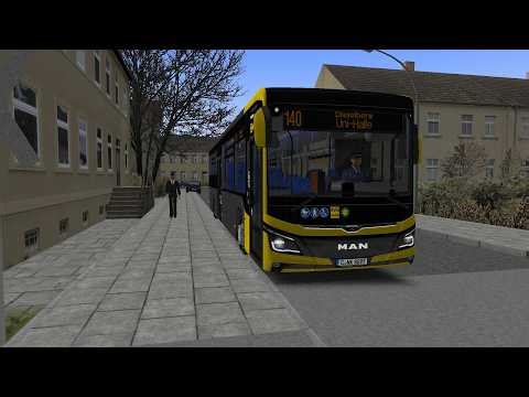 MAN Intercity LE 43C ZF | Line 140 to Disselberg Uni-Halle | Ahlheim Map | OMSI 2