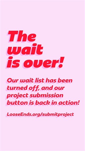 100 reactions · 16 shares | We had a waitlist for a little while, while we transitioned from our old project submission system, to our new one! It is not possible to thank our programmers enough for their overwhelming generosity. Our app is pretty amazing. Anyone with a textile project, from anywhere in the world, can submit through our button to have it finished. Visit LooseEnds.org/submitproject  | Loose Ends Project | Facebook