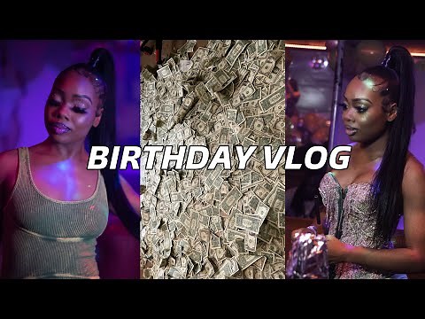 MY BIRTHDAY STRIPPER VLOG | THE DAY OF MY PARTY| MONEY VIBES| HAIR, NAILS, OUTFIT| #birthdayvlog