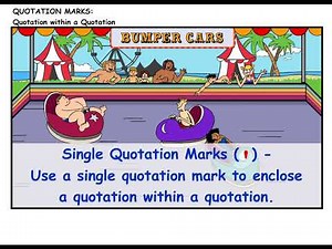 How to use SINGLE QUOTATION MARKS within QUOTATION MARKS