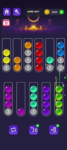 Ball Sort Master Level 2417 #ballsortmaster #ballsortmastersolution #puzzlegame #gaming #games