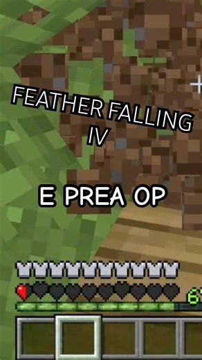 PUTEREA FEATHER FALLING-ULUI 😱🙀 #minecraft #gaming