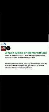 What is Memo | What is Memorandum | Memo | Memorandum | Memorandum Writing | Memo Writing
