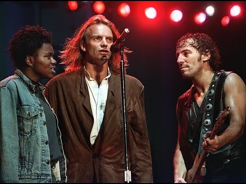 Springsteen, Sting, Peter Gabriel, N'Dour & Tracy Chapman "Chimes Of Freedom" 1988 Argentina Tra Ita