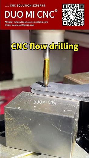 CNC flow drilling, hot-melt drilling and tapping for heavy-duty truck components.#flowdrilling #cnc