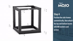 Tecmojo 18U Open Frame Server Rack,4-Post Adjustable Depth Rolling Network Rack for Computer/Data/AV/IT/Servers,Mobile Type