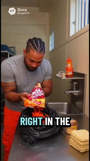 The Spread: The most iconic prison meal, consisting of cooked ramen noodles mixed with crushed chips (like Hot Cheetos or Doritos), canned meats (tuna or chicken), summer sausage, and condiments like squeeze cheese or hot sauce. It is often