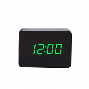 [Hot Item] Digital Clock Electronic Wood Small Alarm USB Wooden Alarm Clock