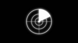 Radar scanning animation. Signal transmitted radar icon.