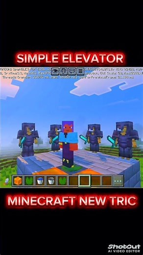 MINECRAFT SIMPLE ELEVATOR 🗿 #filterchallenge