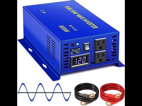 XYZ INVT 800 Watt Pure Sine Wave Inverter 24 Volt DC to 110 Volt 120 Volt AC Review - Pros & Cons -