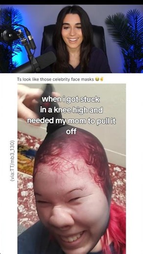 SHE GOT STUCK IN A KNEE HIGH 😭