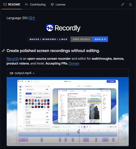 An open-source alternative to Screen Studio.