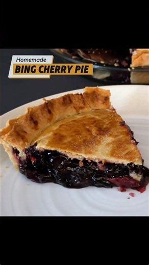 Homemade Bing Cherry Pie 🥧 #baking #cherrypie #cooking #easybaking