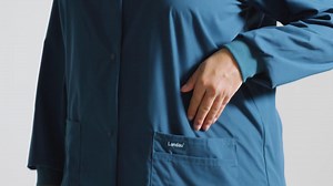 Landau Women's Snap Front Warm-up Scrub Jacket