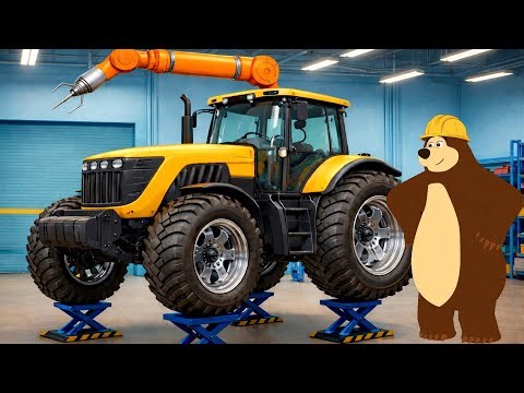 Tractor Maintenance Day 🛠️🚜 | Bear Engineer Fixes a Giant Machine | The Bear’s Garage