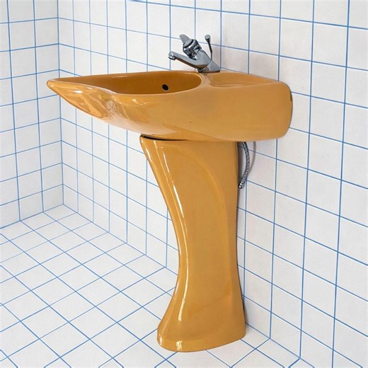 Mustard Standing Sink by Luigi Colani for Villeroy & Boch, 1960s - Etsy