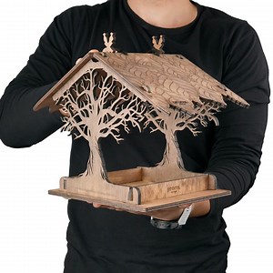 Wooden Bird House for Garden, Hanging Bird Feeder Gift for Her, Garden Gifts for Mom, Housewarming Gift - Etsy