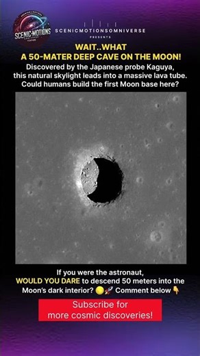 Wait… A 50-Meter Lunar Cave Discovered by JAXA! Could This Be the First Moon Base?