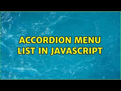accordion menu list in javascript (3 Solutions!!)