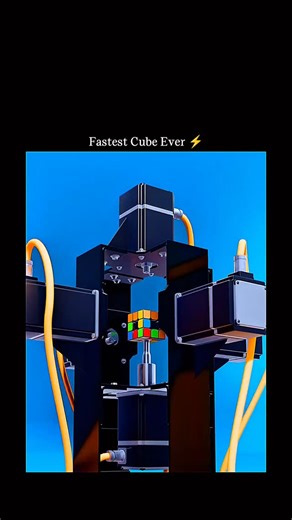This post shares a 20-second clip of an ultra-fast Rubik’s Cube–solving robot, where onboard cameras scan every color tile in real time using high-precision machine vision. Custom algorithms instantly compute the shortest solution path, and high-speed motors execute each rotation in under a millisecond. The cube snaps into its final state in just **0.1 seconds**, nearly 30× faster than the world’s quickest human solve, making the motion appear almost invisible to the eye. The build showcases eng