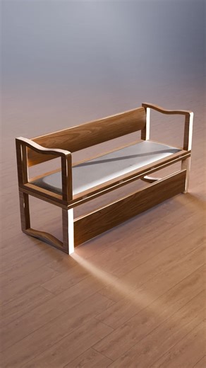 Expandable Wooden Bench with Leather Top Design Ideas