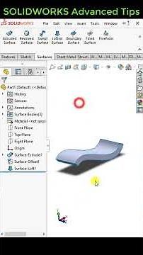 Solidworks surface modelling : Extrude offset and loft surface #cad #solidworks #surfacemodelling