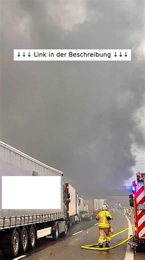 Lkw gerät nach Auffahrunfall auf A2 bei Gladbeck in Vollbrand