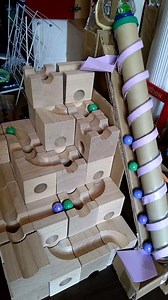 Cuboro and homemade marble lift.