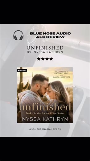 Brit 📚 on Instagram: "🎧 Blue Nose Audio ALC Review: Unfinished by @authornyssakathryn 🎧 This is my second book in this series. While it didn’t quite top the previous installment for me, it was still a solid outing from the author. We were first introduced to Bonnie and Zane in previous books of the series, where we’re given a glimpse into the “unfinished” business that haunts them both. This book picks up after Bonnie returns to Amber Ridge after being away for 13 years, and almost immediatel