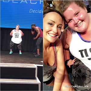 THIS is EVERYTHING!!! During our first workout of the day with Chris Downing and the new #shiftshop workout scheduled to release this summer, one of my amaaaazing coaches Jaimee Phelps was called out and pulled up on stage. She didn't take help, she didn't quit, she never gave up, she just kept moving. ❤❤❤❤❤❤ If she doesn't quit and give up, I def can't either. ❤❤❤❤❤❤ You don't have to be great to start but you have to start to be great!! Are you ready?! Just take the first step, and then the re
