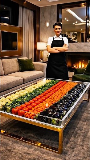 I Built a Luxury Vegetable Epoxy Table 🥕🔥 Most Satisfying DIY Resin Table#diy #shorts