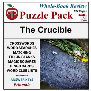 The Crucible Puzzle Pack Unit Study Review Activities
