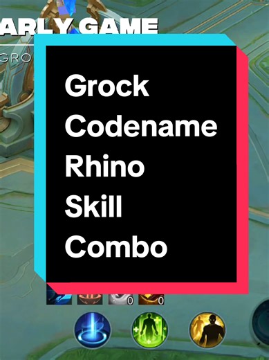 Learn Grock’s best combo tutorial and discover his powerful skills while featuring his Epic skin, Codename: Rhino. #MLBB #MobileLegends #Grock #grocktiktok #foryou