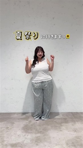 ぽっちゃり向け花柄セパレート浴衣セット｜夏祭りコーデ提案