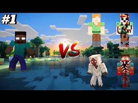 Herobrine vs All Entity Minecraft mob and entity 🔥