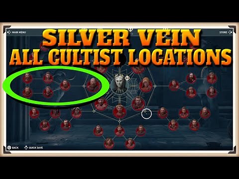 Assassin's Creed Odyssey All SILVER VEIN Cultist Locations - Cult Unmasked Trophy / Achievement