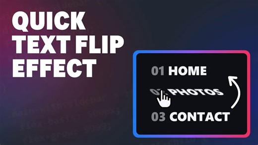 CSS - 制作有趣快速的文字翻转效果