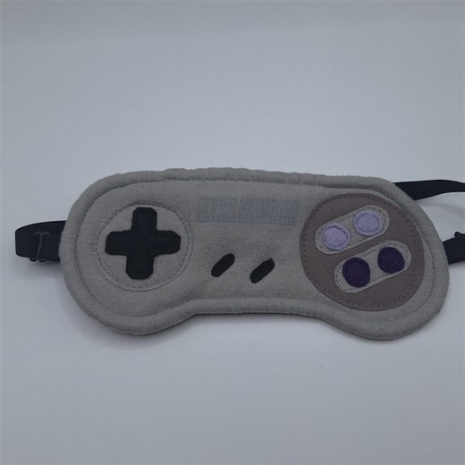 Quilted Sleep Mask | 100% Cotton Flannel | SNES Super Nintendo | Handmade in USA | Adjustable Straps - Etsy