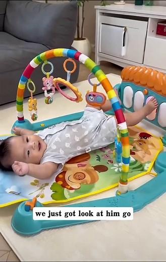 The perfect newborn gift that keeps babies entertained and learning — this 3-in-1 baby play gym mat combines music, lights, piano fun and soft crawling comfort to support sensory development, tummy time and early movement from day one #newborngift #babyactivitymat #babytoys #earlylearning #babygiftideas baby play gym, newborn play mat, baby activity gym, baby piano mat, musical baby mat, tummy time mat, crawling play mat, infant activity center, baby sensory toys, newborn development toys, baby