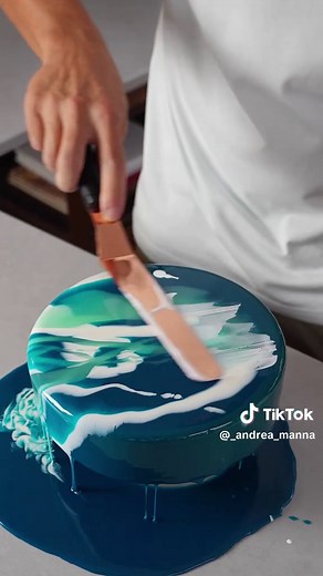 Ocean Glaze Cake Mirror-Glaze Entremet Recipe