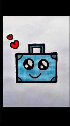 Realistic Suitcase Drawing | Easy Travel Bag Sketch for Beginners