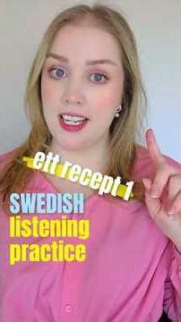 Swedish Pancakes Recipe Listening Practice Episode 1 Beginner Swedish