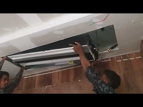 Installation of Daikin one way Cassette Airconditioner with Designer panel