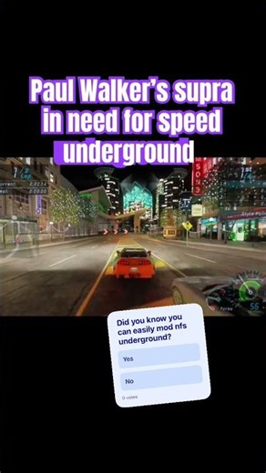 Paul Walker’s supra and need for speed underground #retro #supra #needforspeed #mods #nfs ￼