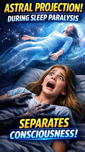 Astral Projection While Sleep Paralysis Separates Consciousness 🌙🧠 #Shorts