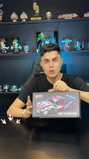 Miniatura de carrinho de corrida escala 1:10 para montar! #TikTokShopBR153