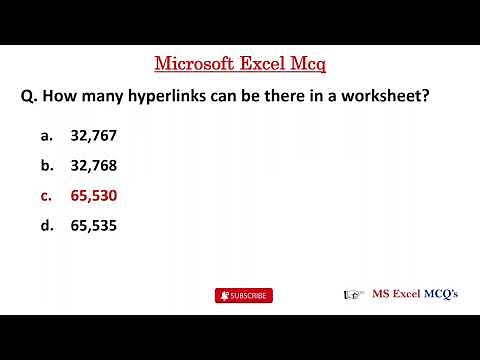 Top 50 MS Excel MCQ's Question with Answers | Microsoft Excel | MS Office Question #msoffice