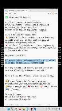 100% FREE Save $150 | Apache Airflow 3 Fundamentals Certification 🚀 Beginner to Pro by Astronomer