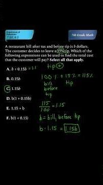 Test Prep: Rewriting Expressions to Understand Percent Problems (7th Grade Math) | 7.EE.A.2